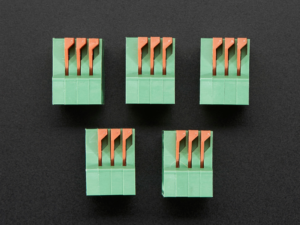 Configurable Spring Terminal Blocks - 3 Pin 0.1" Pitch R/A - x 5