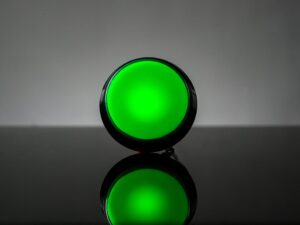 Large Arcade Button with LED - 60mm Green