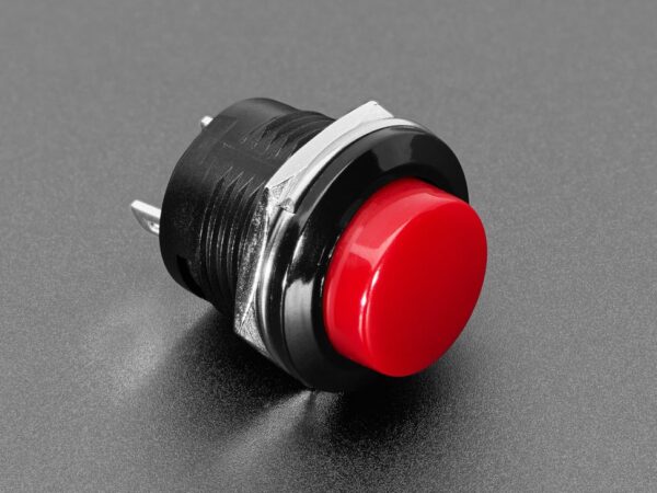 1445-05.jpg 16mm Panel Mount Momentary Pushbutton - Red