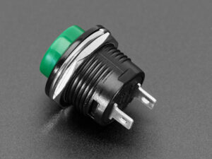 16mm Panel Mount Momentary Pushbutton -  Green