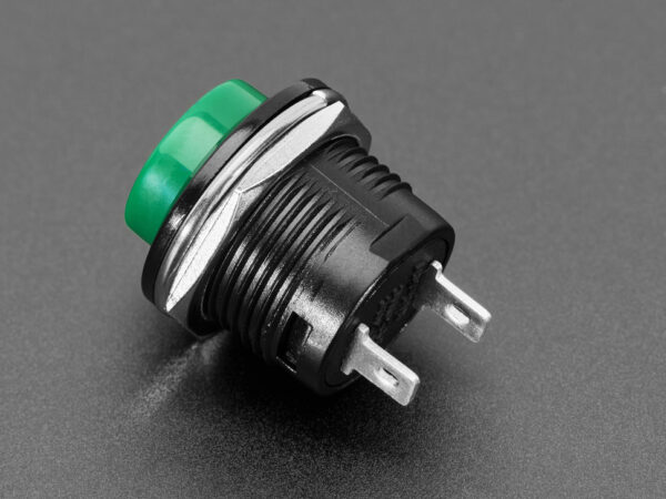 Stacked from 4 images. Method=C (S=6) 16mm Panel Mount Momentary Pushbutton - Green