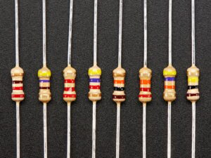 Through-Hole Resistors - 100 ohm-100K ohm - 5% 1/4W - Packs of 25