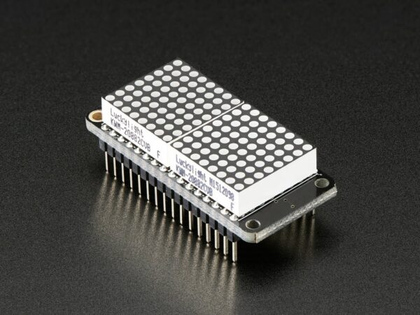0.8" 8x16 LED Matrix FeatherWing Display - Red