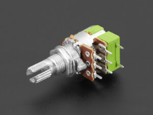 Panel Mount 10K Dual Linear Potentiometer w/ On-Off Switch - 10K Dual Linear w/ Switch