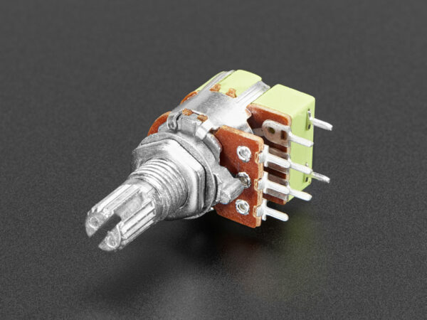 Panel Mount 10K Dual Log Potentiometer w/ On-Off Switch - 10K Dual Log w Switch