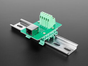 DIN Rail RJ-45 To Terminal Block Adapter - Right Angle Jack