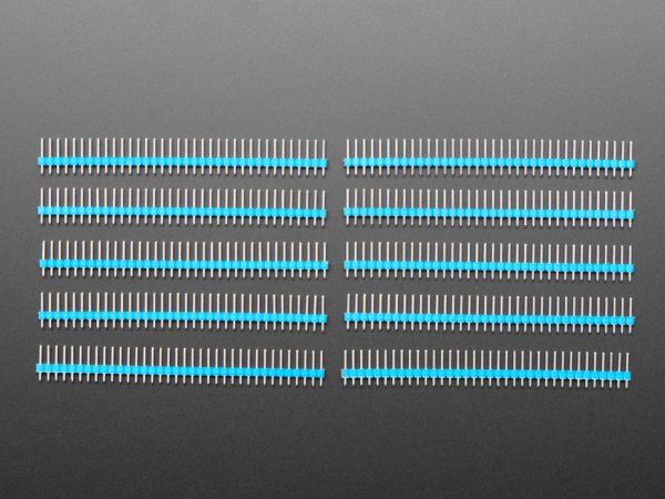 Break-away 0.1" 36-pin strip male header - Blue - 10 pack