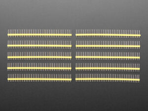 Break-away 0.1" 36-pin strip male header - Yellow - 10 pack