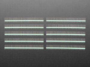 Break-away 0.1" 36-pin strip male header - Green - 10 pack