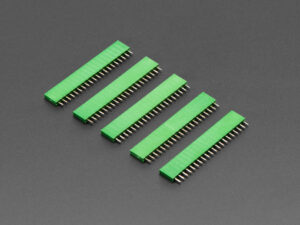 20-pin 0.1" Female Header - Green - 5 pack