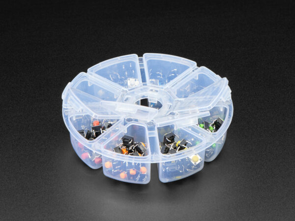 4184-04.jpg 6mm Rainbow Tactile Button Deluxe Party Tray - 160 Pieces