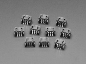 JST PH 2mm 3-pin Horizontal Connector (10-pack) - STEMMA