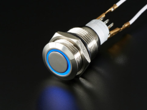 481-00.jpg Rugged Metal Pushbutton with Blue LED Ring - 16mm Blue Momentary
