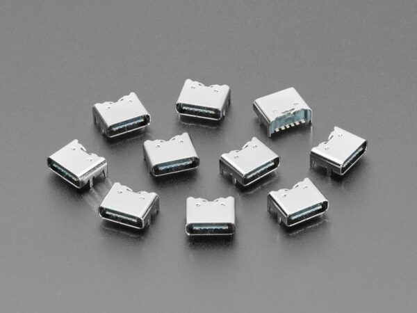 4907-00.jpg USB C SMT / THM Jack Connector - Power Only - Pack of 10