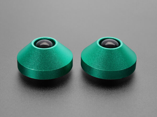 Green Anodized Aluminum Bumper Feet - Pack of 2
