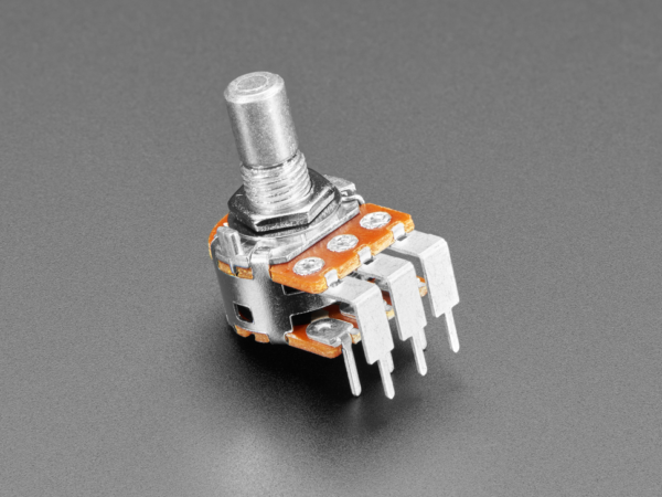 Alpha Dual-Gang 16mm Right-angle PC Mount - 250K Audio - RV16A01F-41-15R1-A250K-30H4