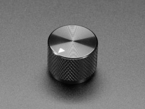 Anodized Aluminum Machined Knob - Black - 20mm Diameter