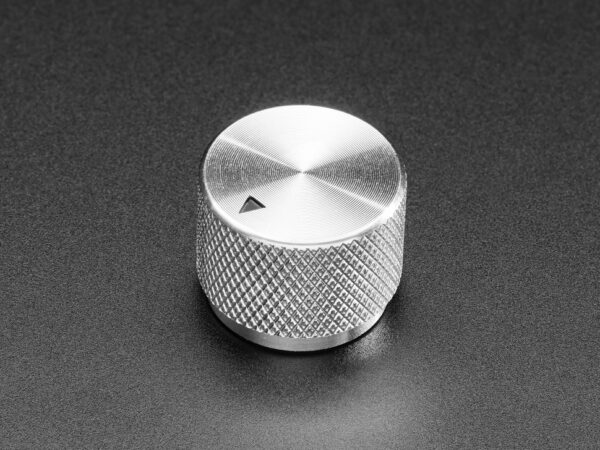 Anodized Aluminum Machined Knob - Silver - 20mm Diameter