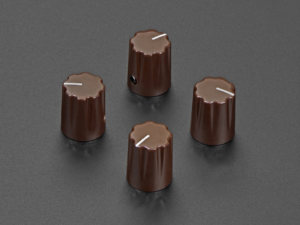 Brown Micro Potentiometer Knob - 4 pack