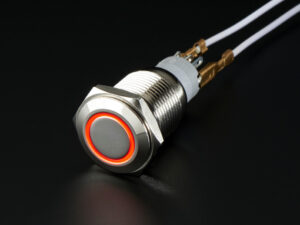 559-00.jpg Rugged Metal Pushbutton with Red LED Ring - 16mm Red Momentary