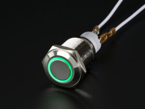 560-00.jpg Rugged Metal Pushbutton with Green LED Ring - 16mm Green Momentary