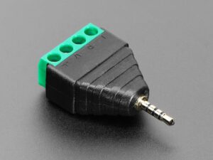 2.5mm (3/32") 4-Pole (TRRS) Audio Plug Terminal Block
