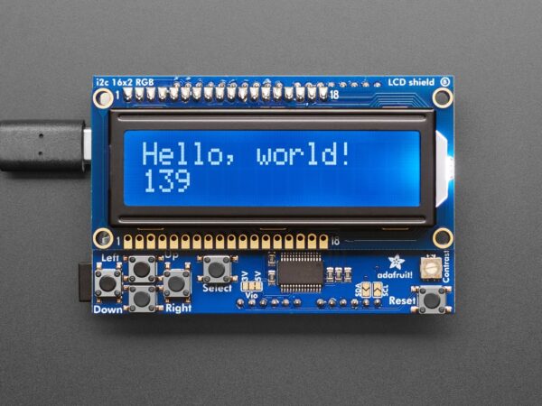 714-11.jpg RGB LCD Shield Kit w/ 16x2 Character Display - Only 2 pins used! - NEGATIVE DISPLAY