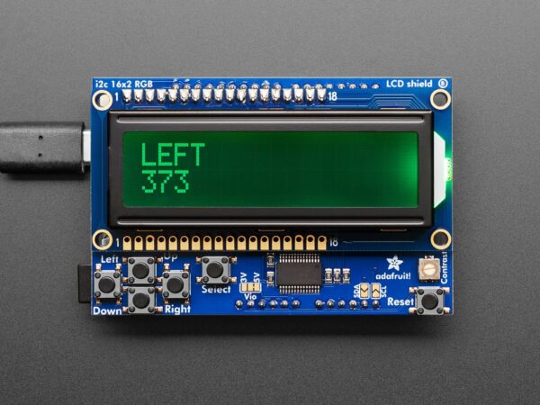 714-13.jpg RGB LCD Shield Kit w/ 16x2 Character Display - Only 2 pins used! - NEGATIVE DISPLAY