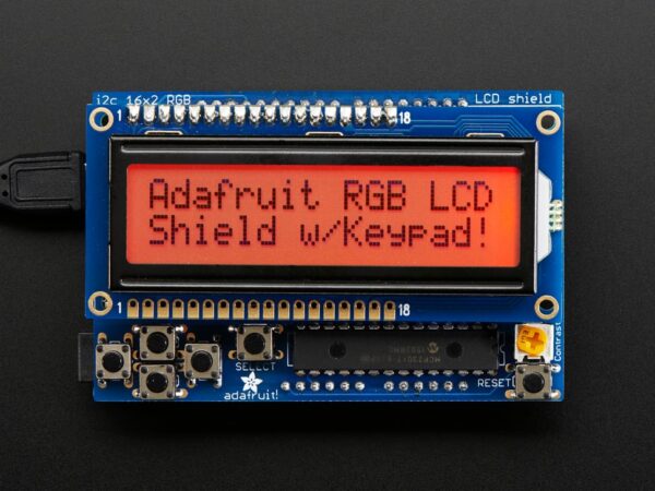 716-10.jpg RGB LCD Shield Kit w/ 16x2 Character Display - Only 2 pins used! - POSITIVE DISPLAY