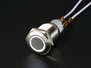 917-00.jpg Rugged Metal On/Off Switch with White LED Ring - 16mm White On/Off